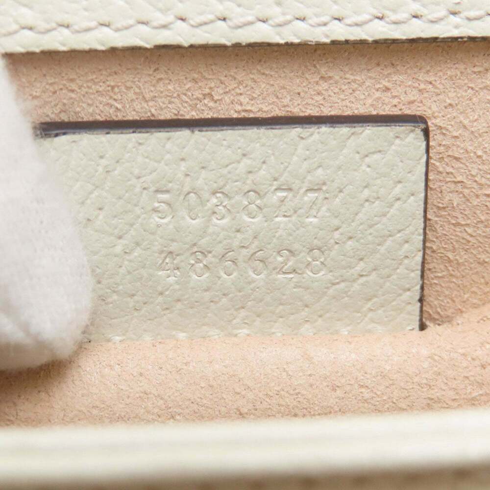 GUCCI Authentic White Leather Shoulder Bag - Picture 7 of 16